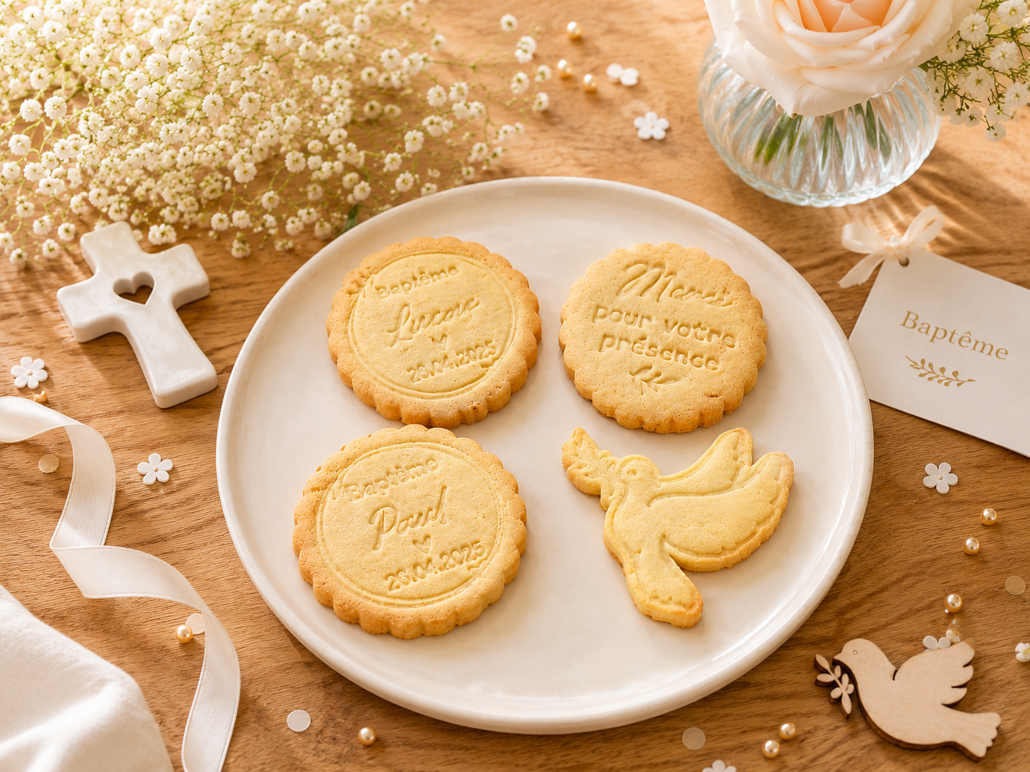 Crousti'Fêtes Crousti'Biscuits – boîtes de biscuits sablés personnalisés pour anniversaires, mariages et baptêmes