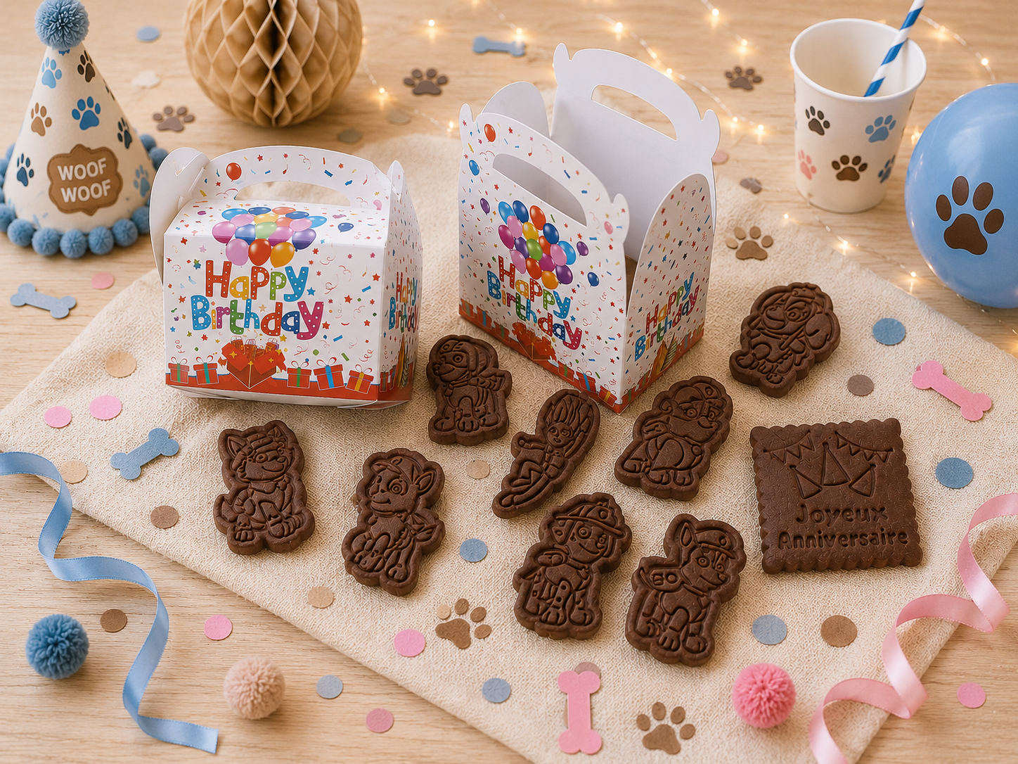 Crousti'Fêtes Crousti'Biscuits – boîtes de biscuits sablés personnalisés pour anniversaires, mariages et baptêmes