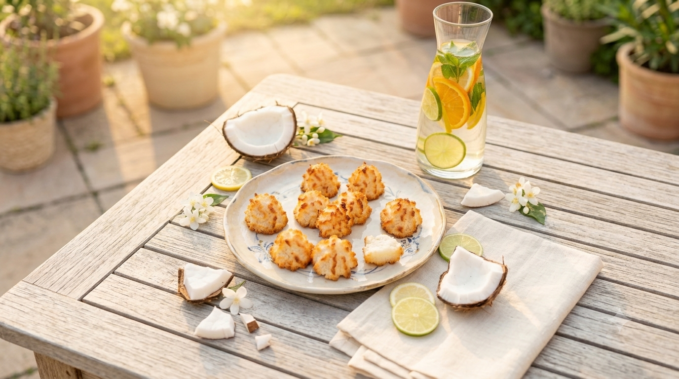 Boîte découverte de rochers coco-citron faits maison, fraîche et estivale – Crousti'Biscuits