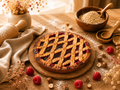 Tarte de Linz faite maison, pâte aux noisettes et confiture framboise – Crousti'Biscuits